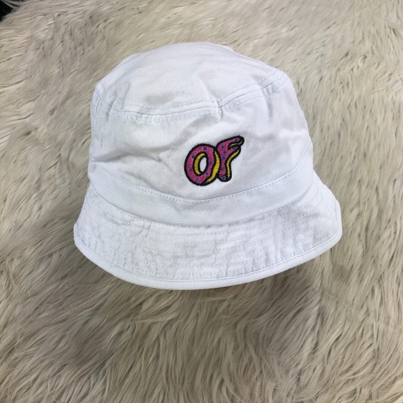 Odd Future White Donut Logo Bucket Hat 